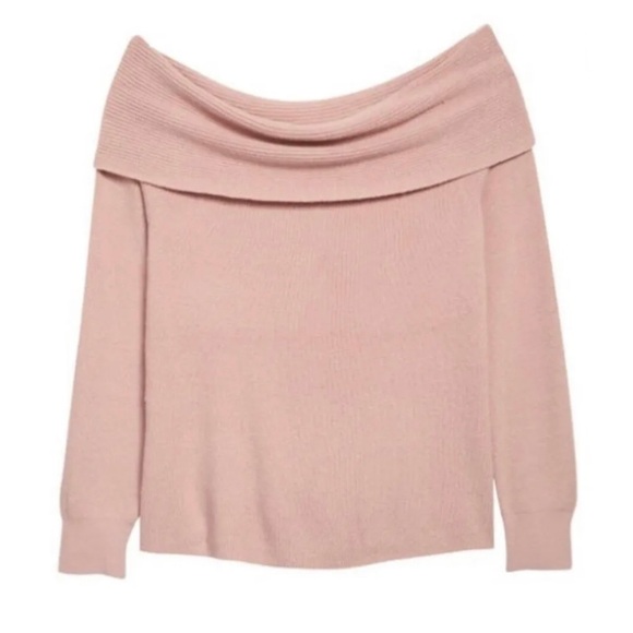 Leith Plus Size Blush Off The Shoulder Sweater - Picture 1 of 6